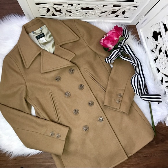 J. Crew Jackets & Blazers - J.Crew Camel Peacoat